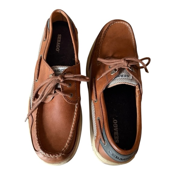 SEBAGO Clovehitch II Ambergold Men’s Boat Shoes Size 11.5 Waterproof Dri Flex - Picture 5 of 11